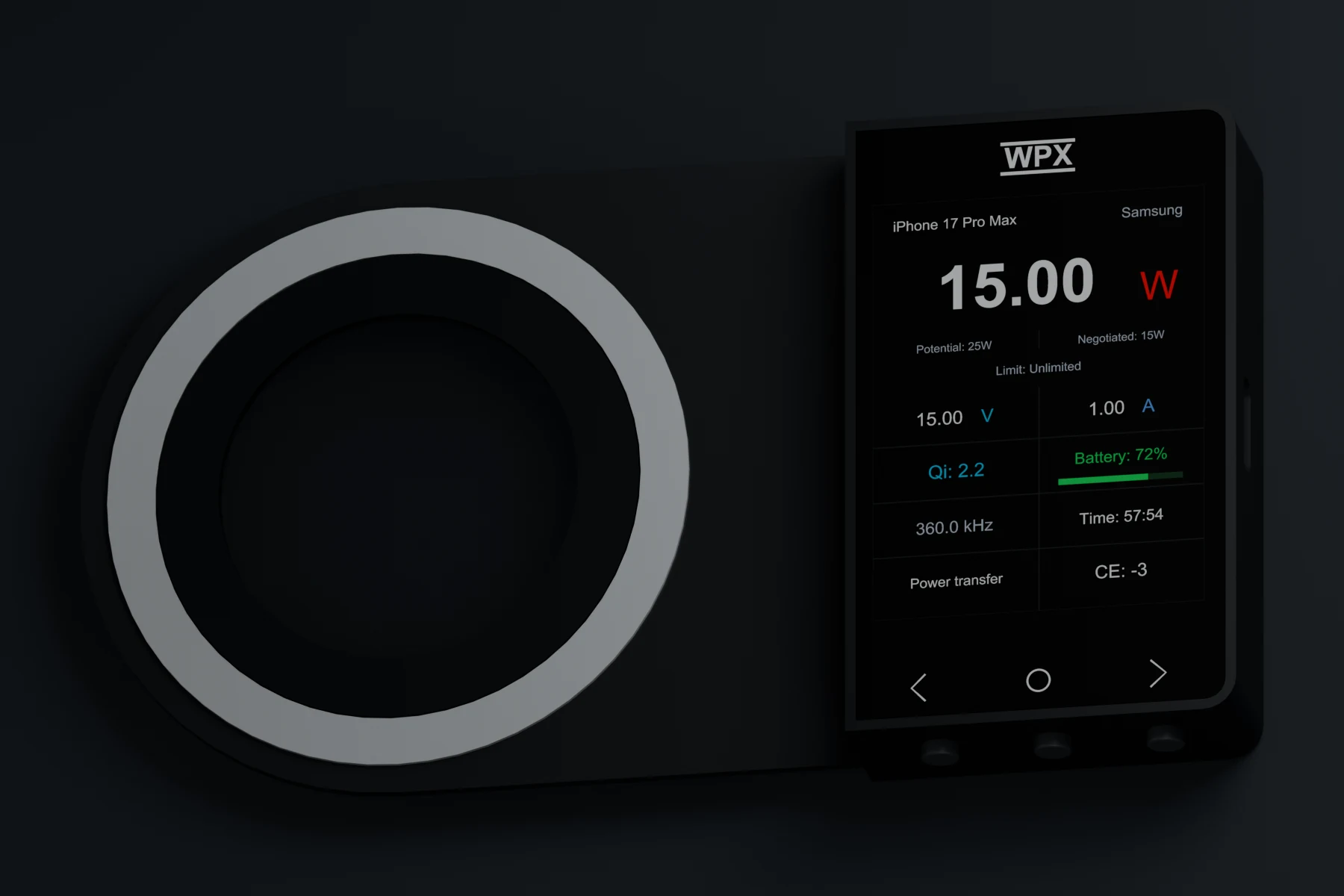 WPX S1 感应区域与显示主机的一体式设计